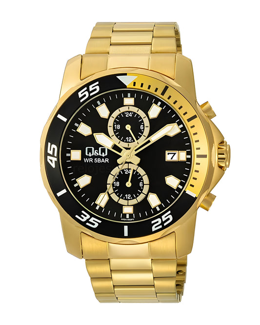 Reloj Q&Q Hombre Dorado A42A003Y