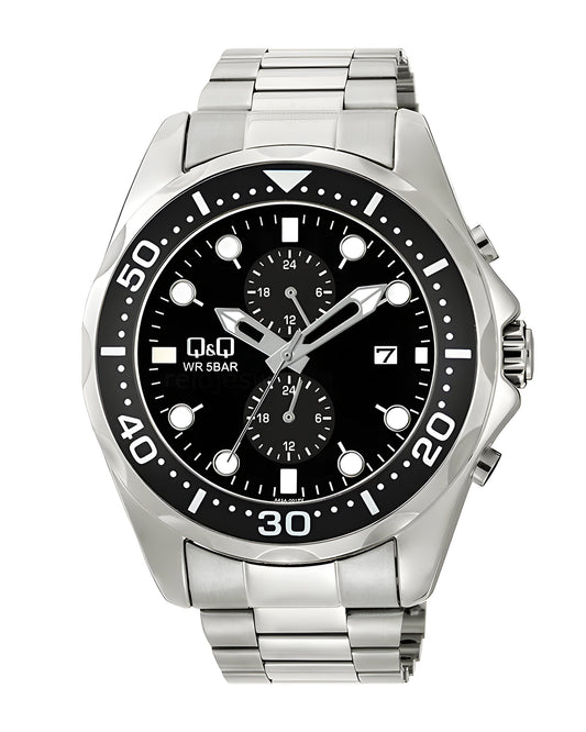Reloj Q&Q Hombre Plateado A43A001Y