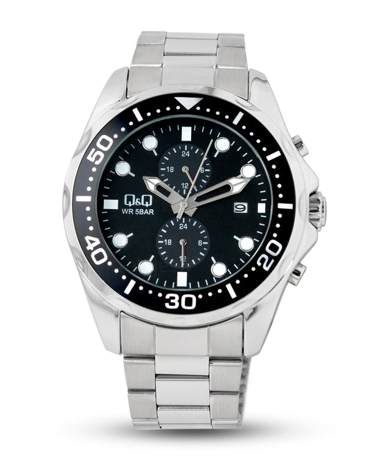Reloj Q&Q Hombre Plateado A43A001Y