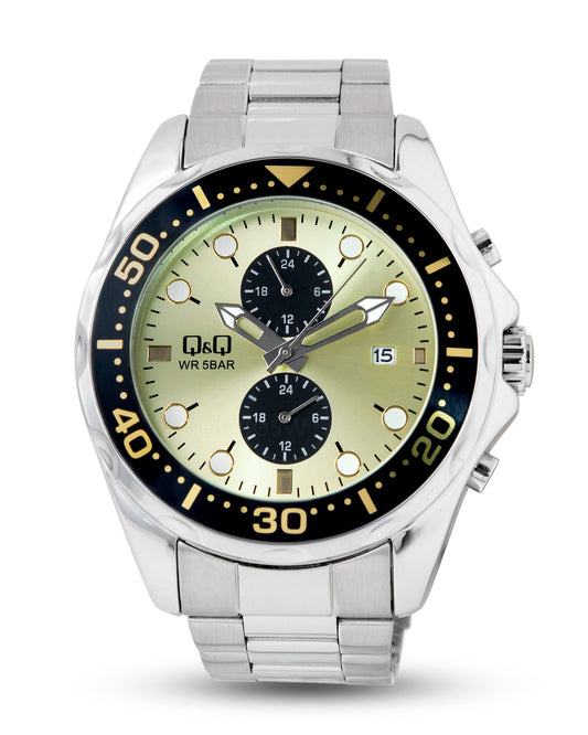Reloj Q&Q Hombre Plateado A43A002Y