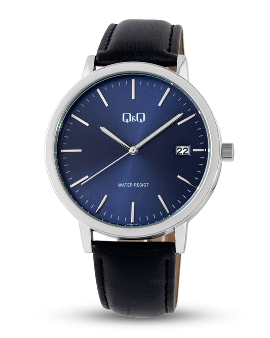 Reloj Q&Q Hombre Negro Plateado A486J322Y