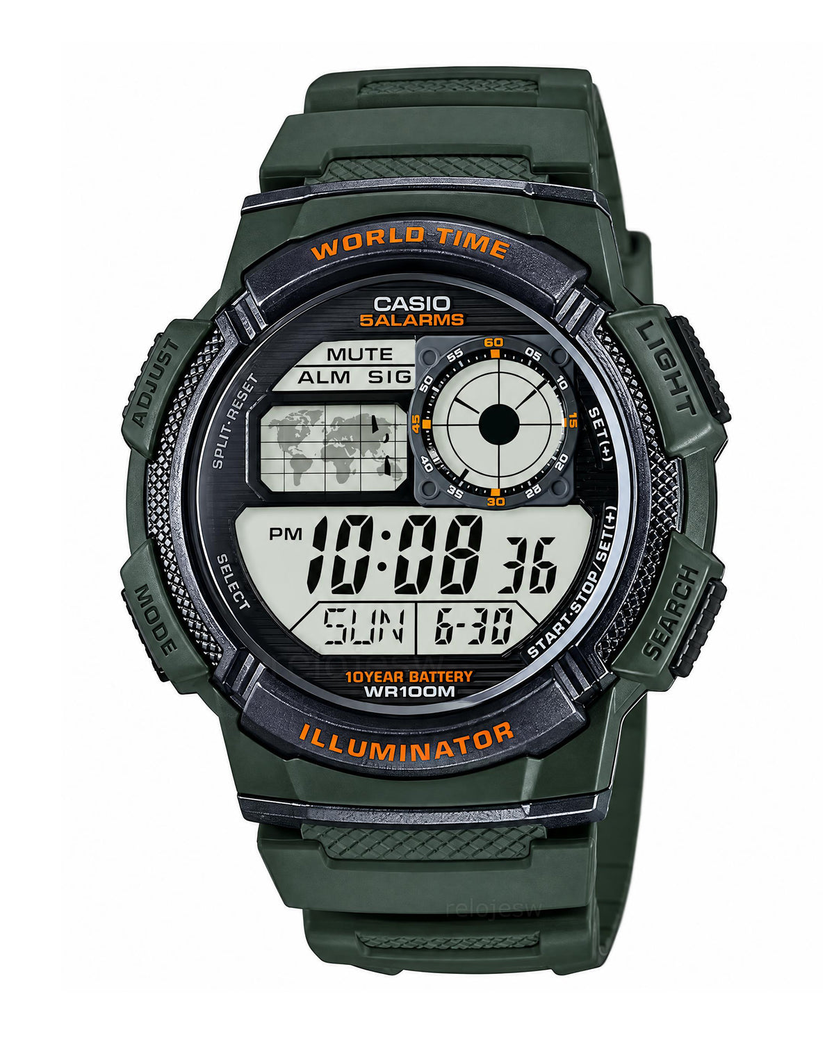 Reloj Casio Hombre Original Verde AE-1000W-3AV