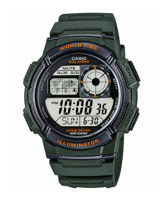 Reloj Casio Hombre Original Verde AE-1000W-3AV