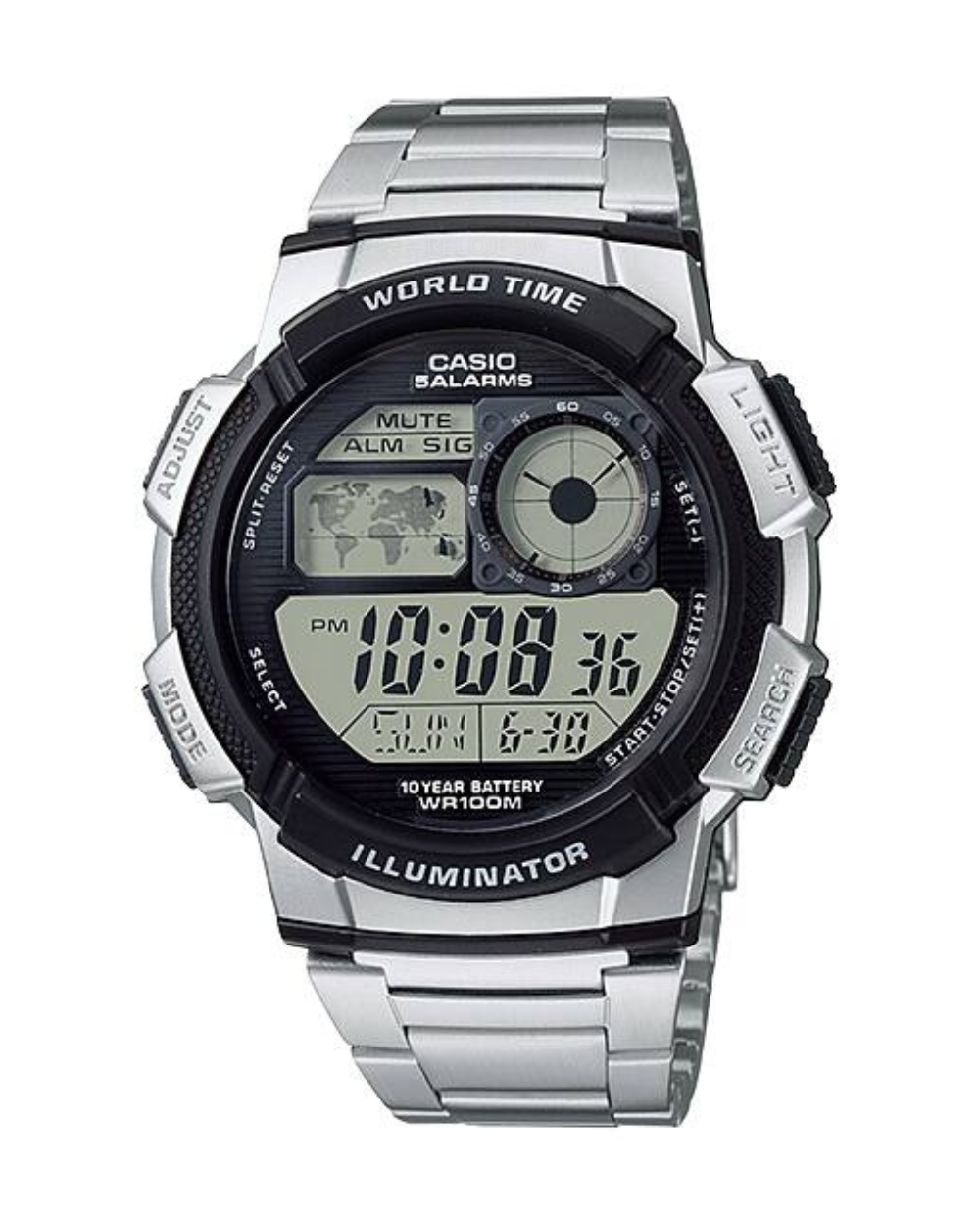 Reloj Casio Hombre Plateado AE-1000WD-1AV