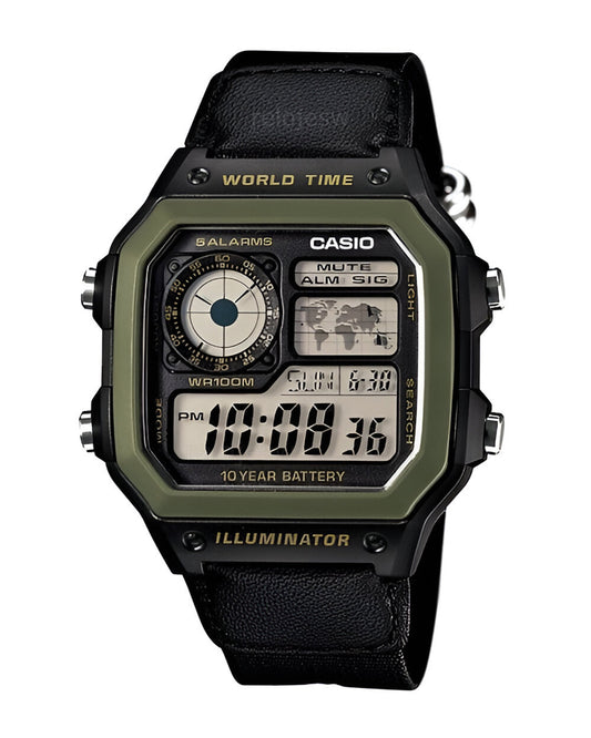 Reloj Casio Hombre Negro AE-1200WHB-1BV