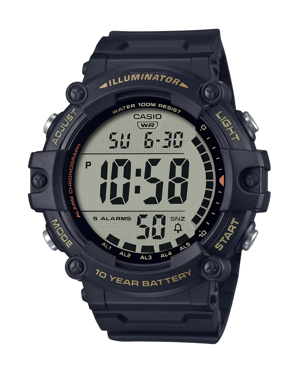 Reloj Casio Hombre Negro AE-1500WHX-1AV