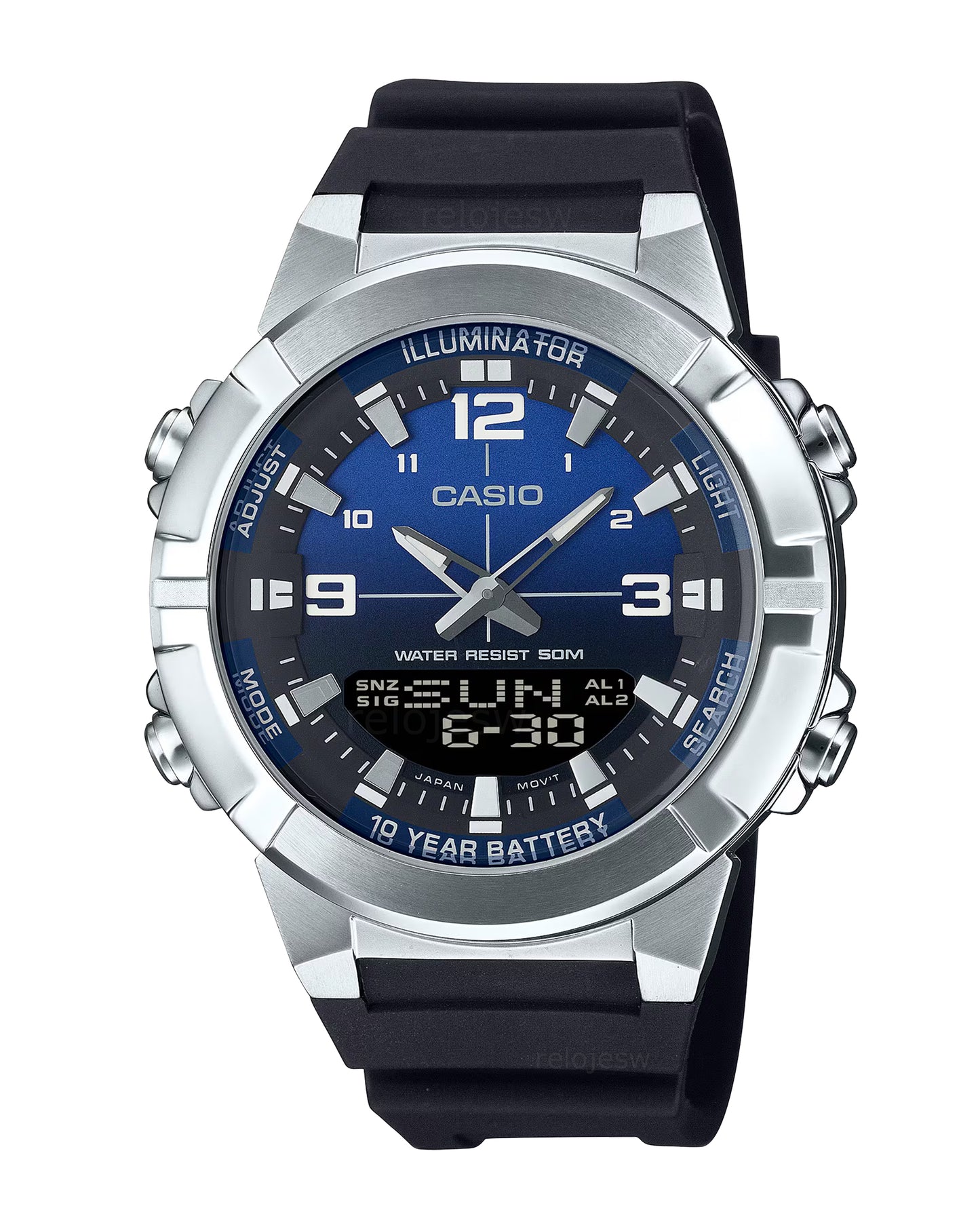 Reloj Casio Hombre Original Negro AMW-870A-2AV