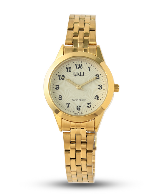 Reloj Q&Q Mujer Dorado Clásico C01A013Y