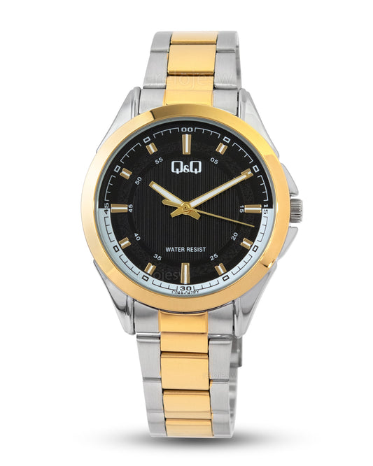 Reloj Q&Q Hombre Plateado Dorado C04A042Y