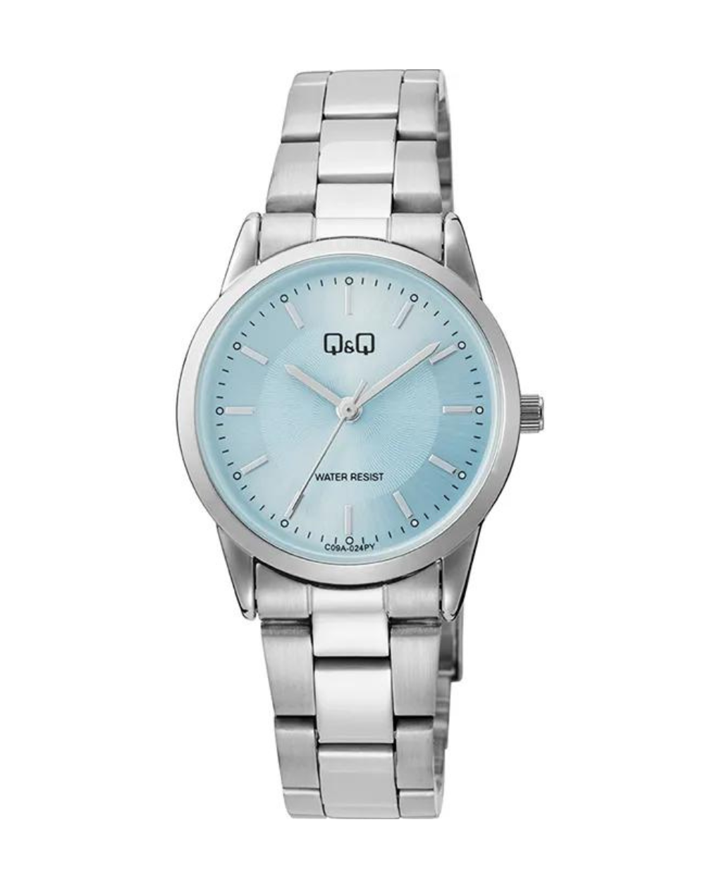 Reloj Q&Q Mujer Plateado Celeste C09A024Y