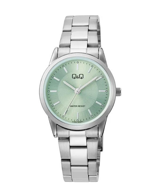 Reloj Q&Q Mujer Plateado Verde C09A025Y