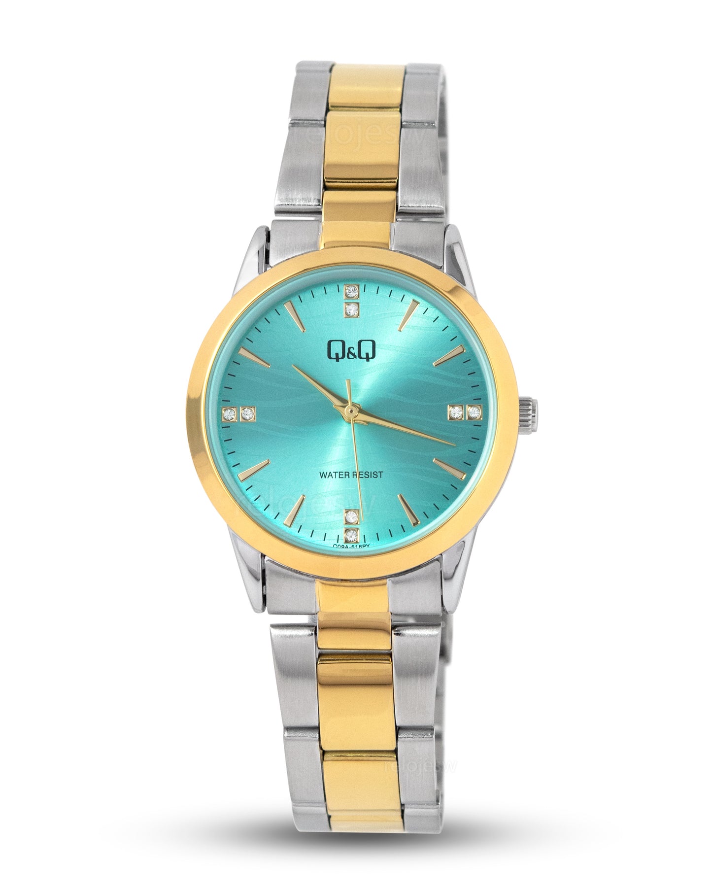 Reloj Q&Q Mujer Plateado y Dorado C09A518Y