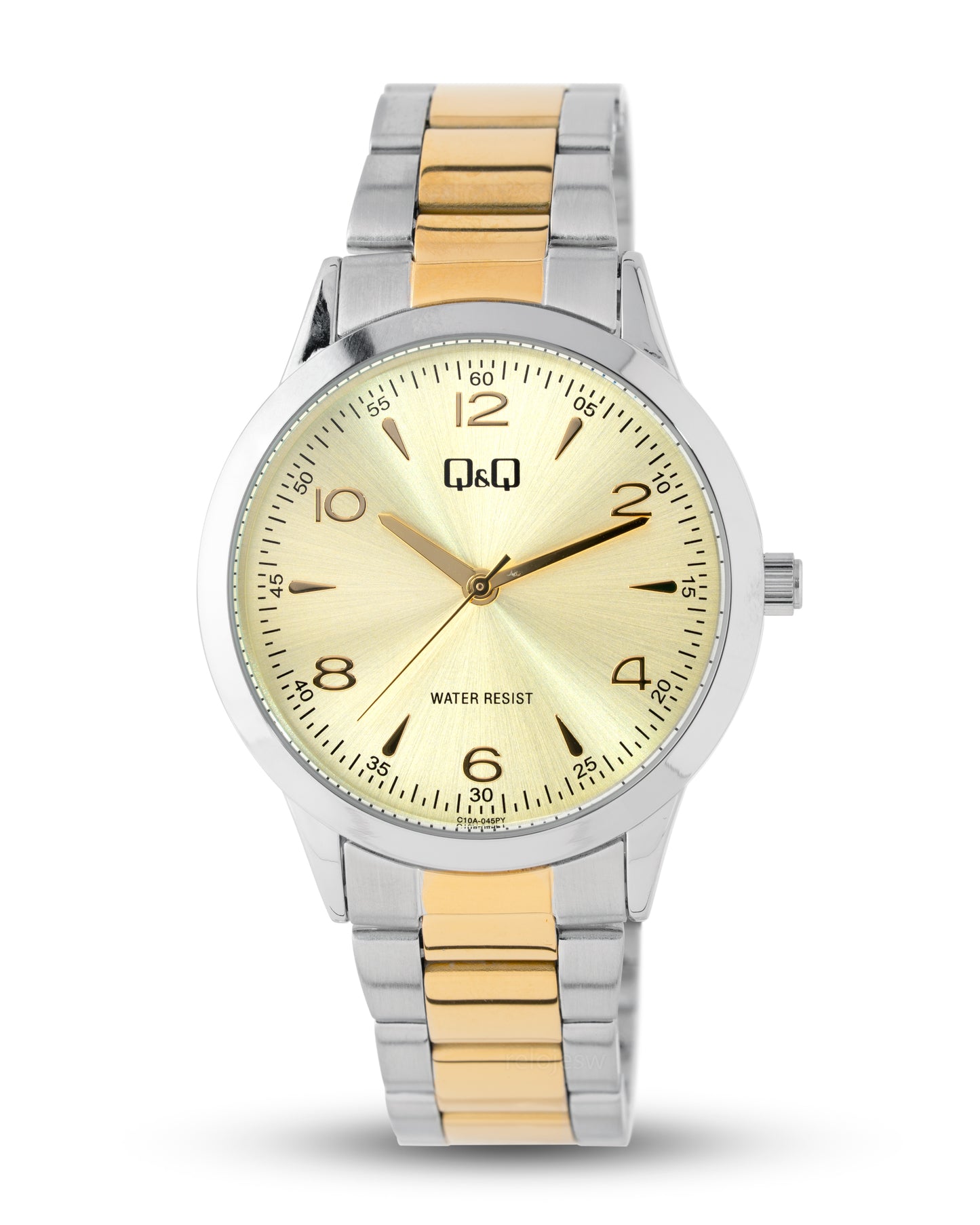 Reloj Q&Q Hombre Original Plateado y Dorado C10A045Y