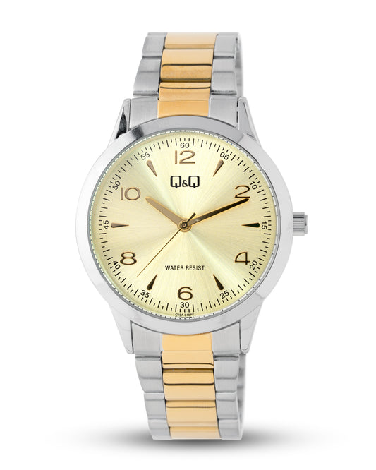 Reloj Q&Q Hombre Original Plateado y Dorado C10A045Y