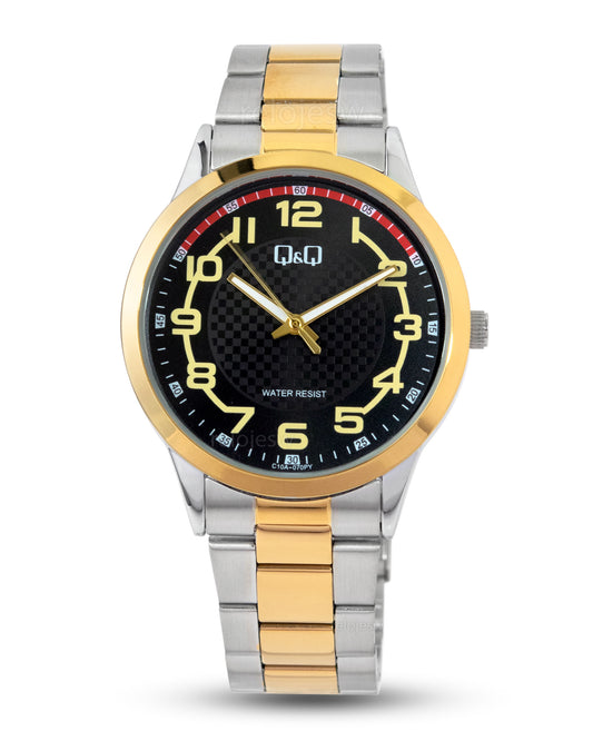 Reloj Q&Q Hombre Plateado Dorado C10A070Y