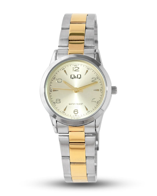 Reloj Q&Q Mujer Plateado Dorado C11A029Y