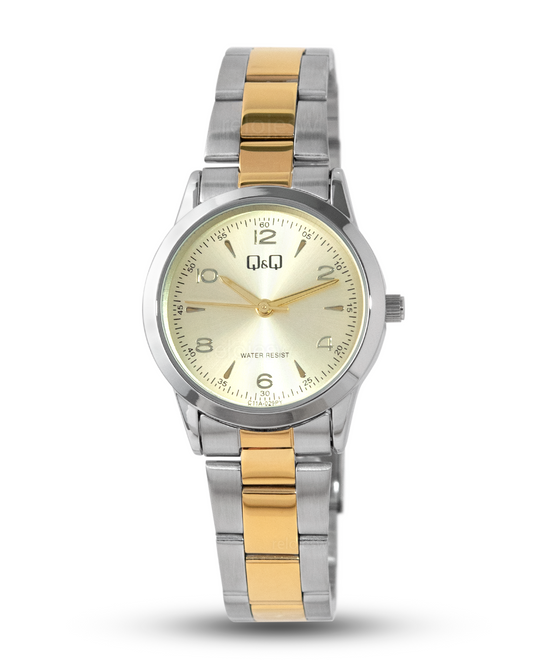 Reloj Q&Q Mujer Plateado Dorado C11A029Y