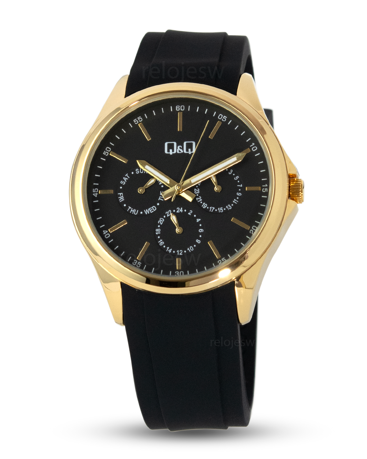 Reloj Q&Q Mujer Negro Dorado C25A002Y