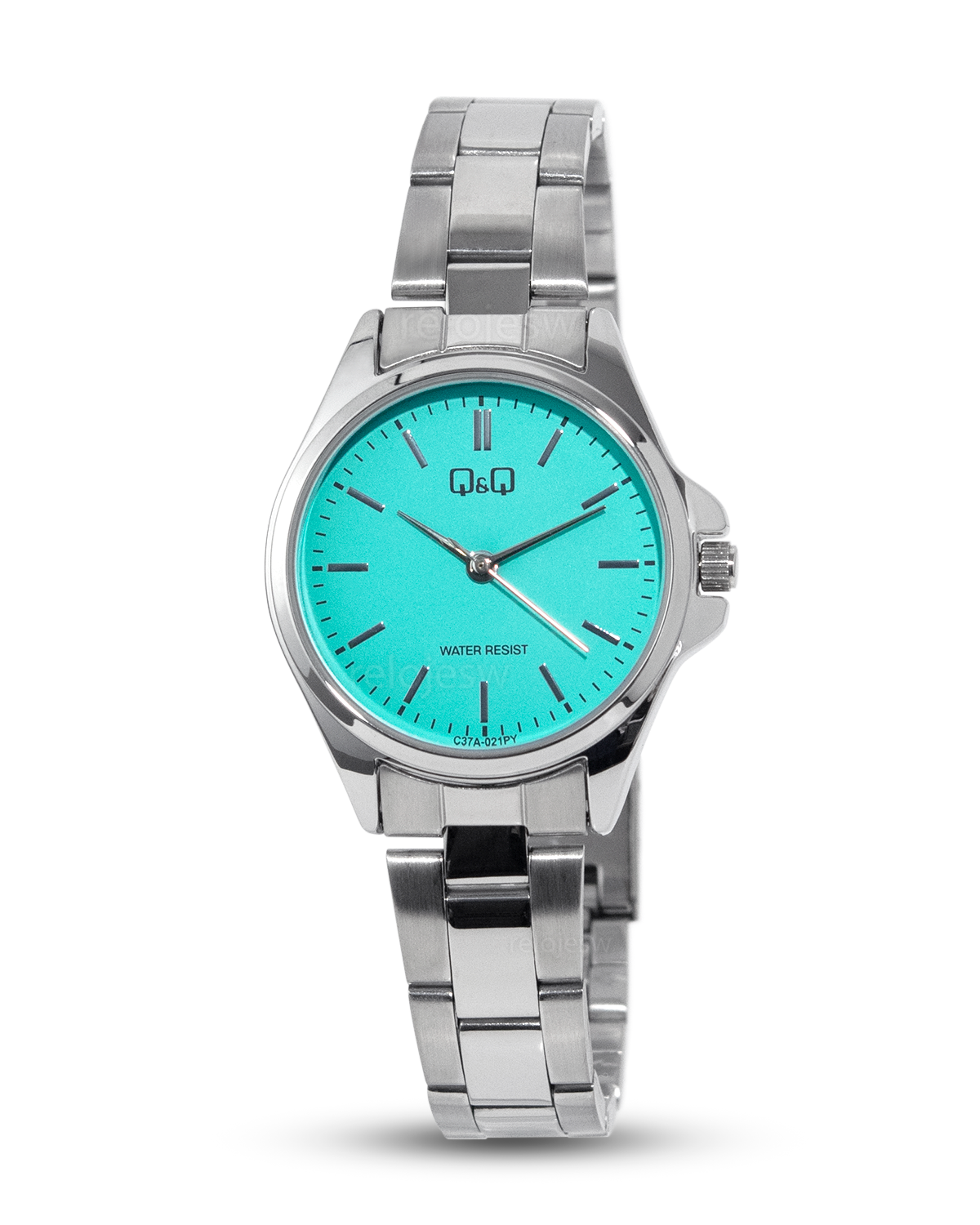 Reloj Q&Q Mujer Plateado Turquesa C37A021Y