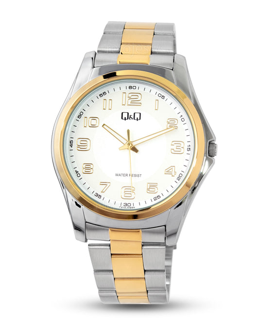 Reloj Q&Q Hombre Plateado Dorado C41A006Y