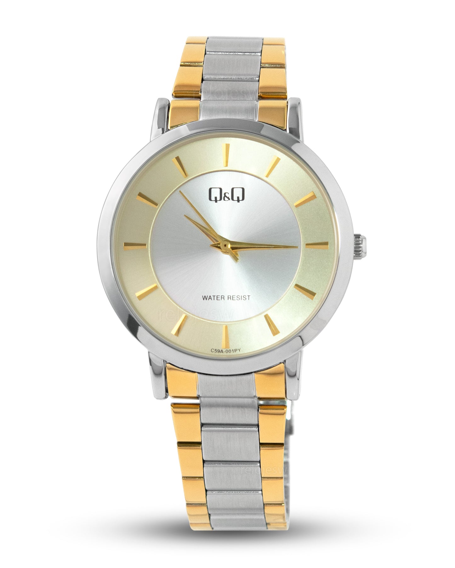 Reloj Q&Q Hombre Plateado y Dorado C59A001Y