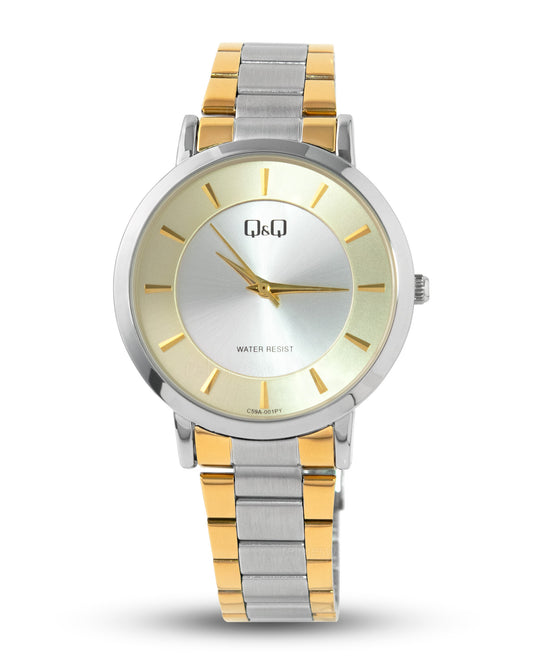 Reloj Q&Q Hombre Plateado y Dorado C59A001Y