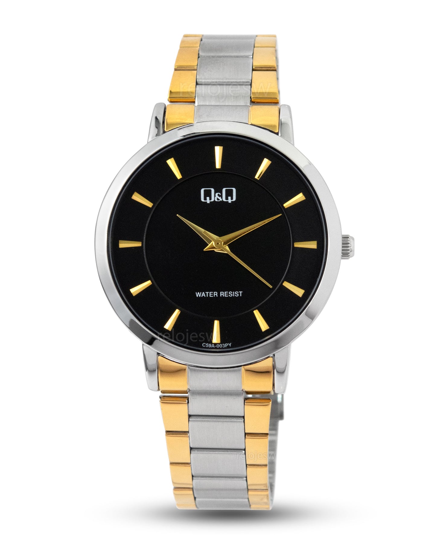 Reloj Q&Q Hombre Plateado Dorado C59A003Y