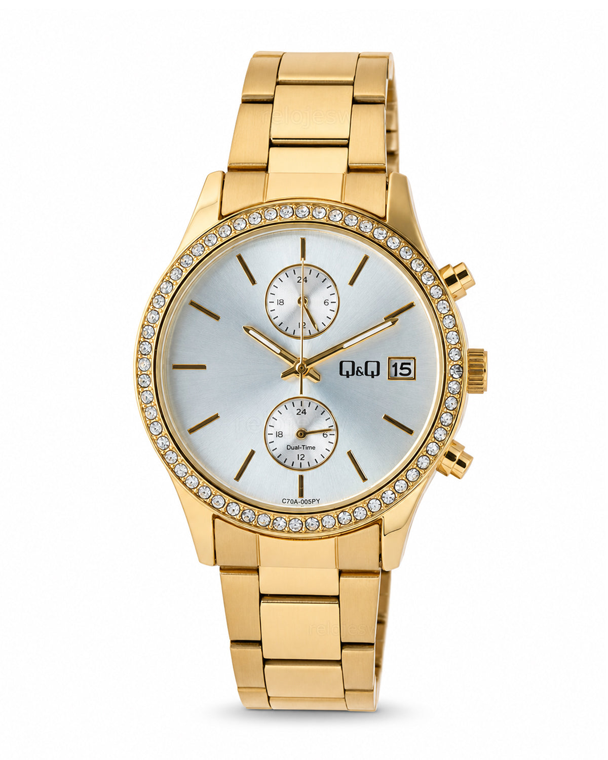 Reloj Q&Q Original Mujer Dorado C70A005Y