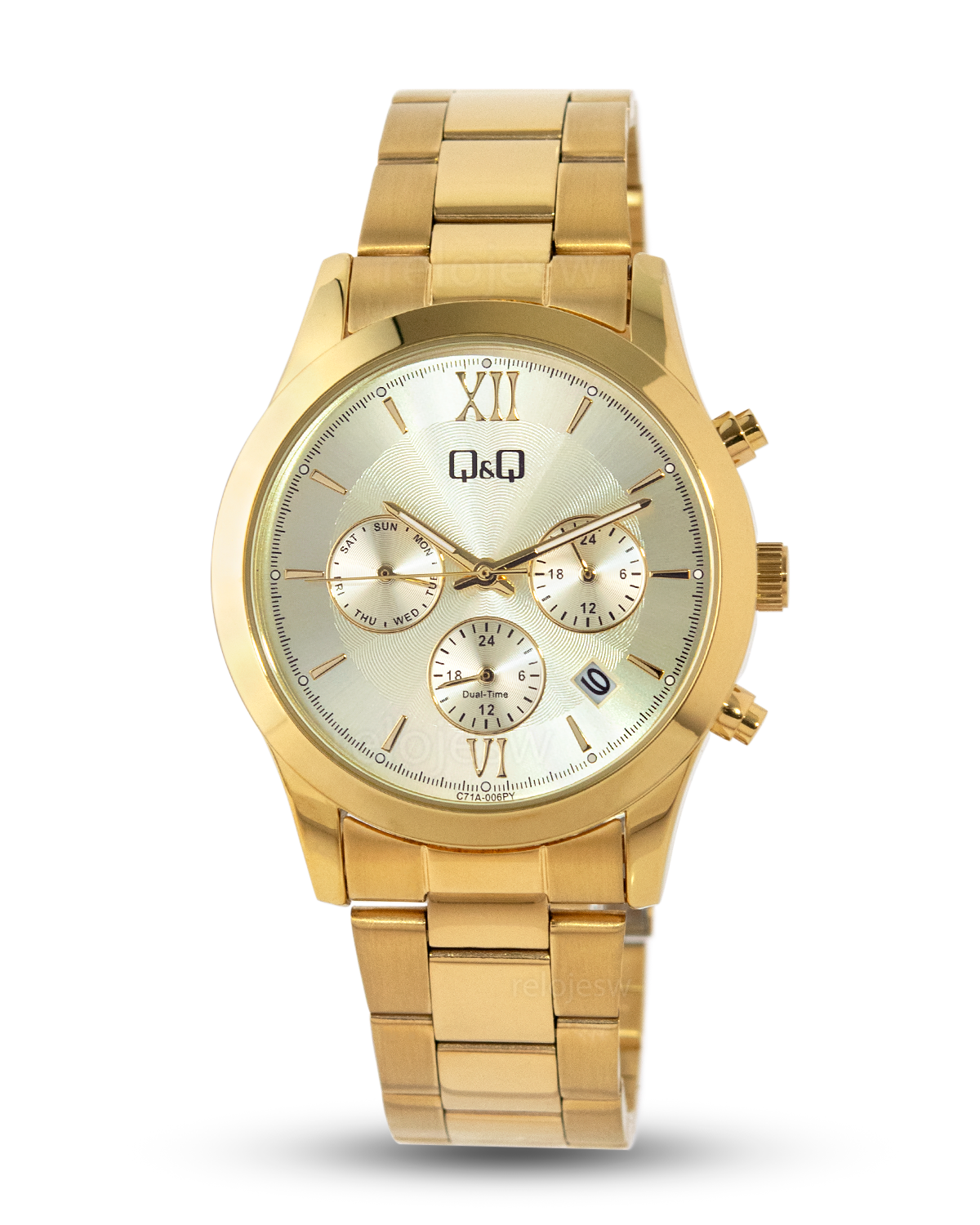 Reloj Q&Q Hombre Dorado C71A006Y