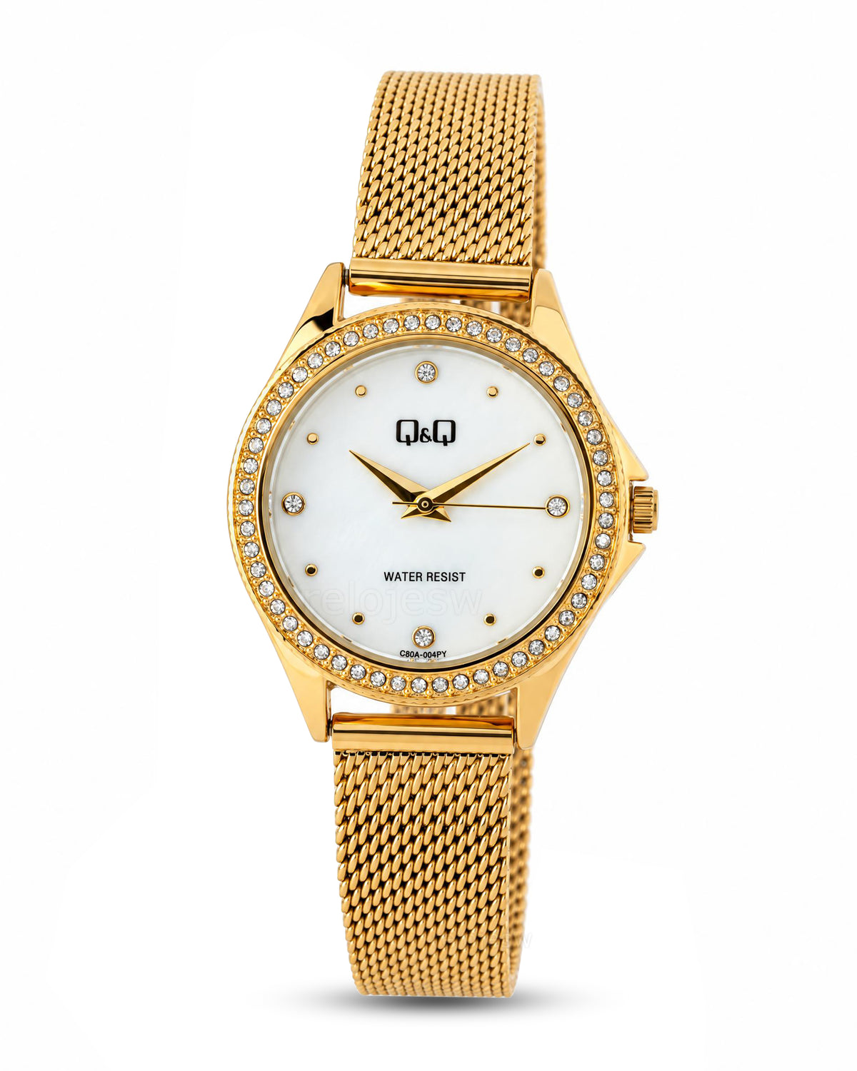 Reloj Q&Q Mujer Original Dorado C80A004Y