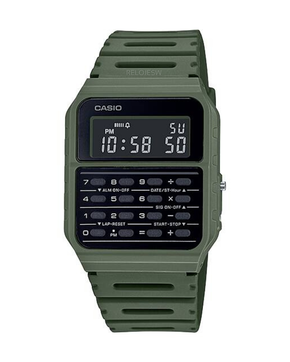 Reloj Casio Calculadora Hombre Verde CA-53WF-3B