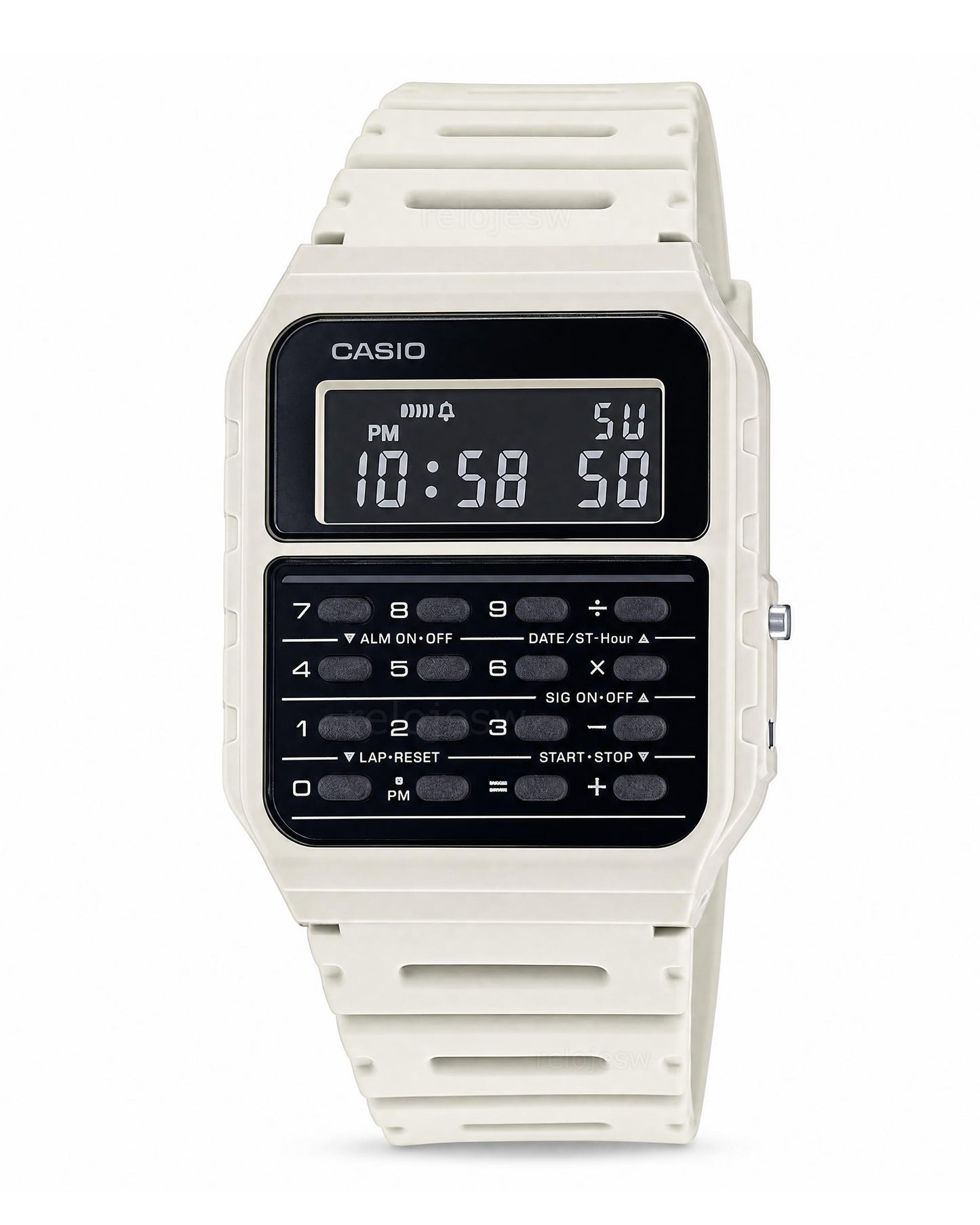Reloj Casio Hombre Original Blanco CA-53WF-8B