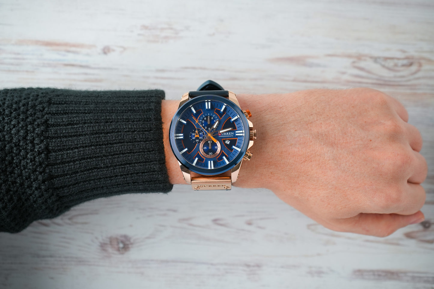 Reloj Curren Hombre Original Azul CU8346-AZOR
