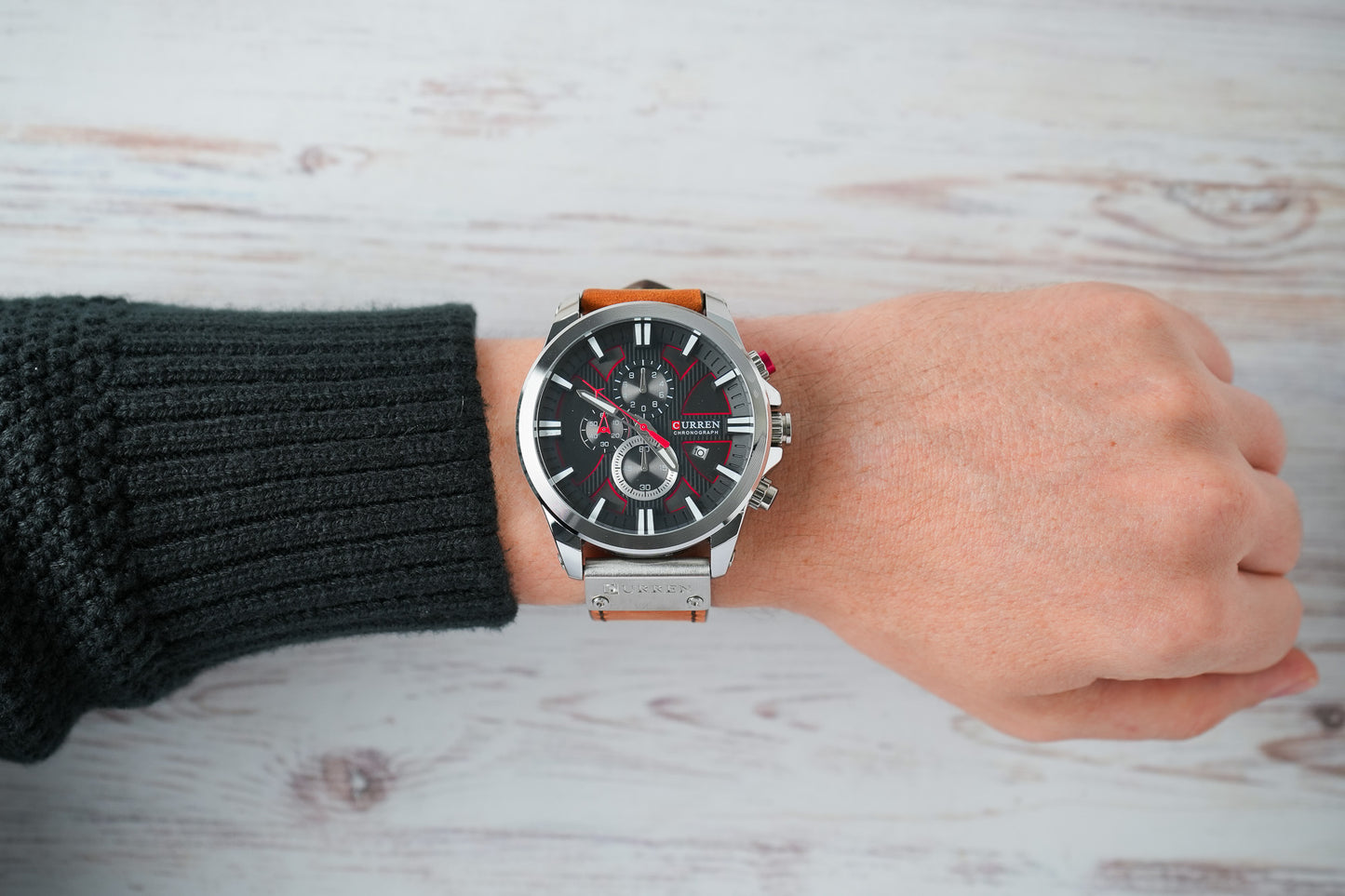 Reloj Curren Hombre Original Café CU8346-CFPL