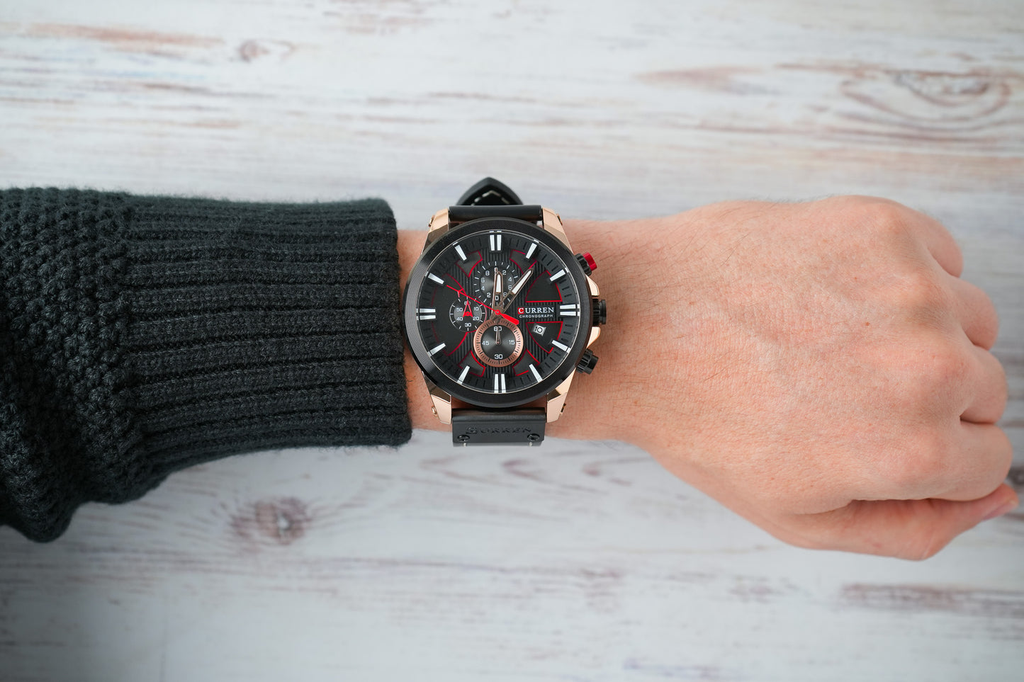 Reloj Curren Hombre Original Negro CU8346-NEOR