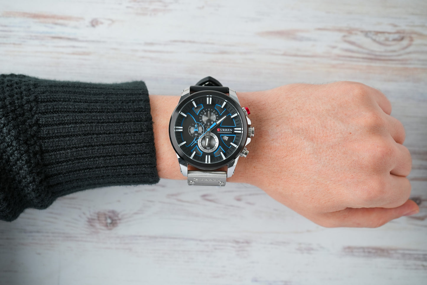 Reloj Curren Hombre Original Negro CU8346-NEPL