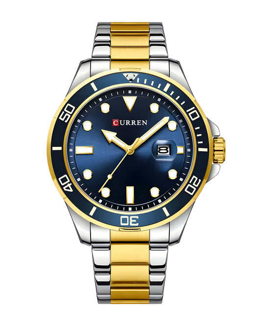 Reloj Curren Hombre Plateado y Dorado CU8388-BIAZ