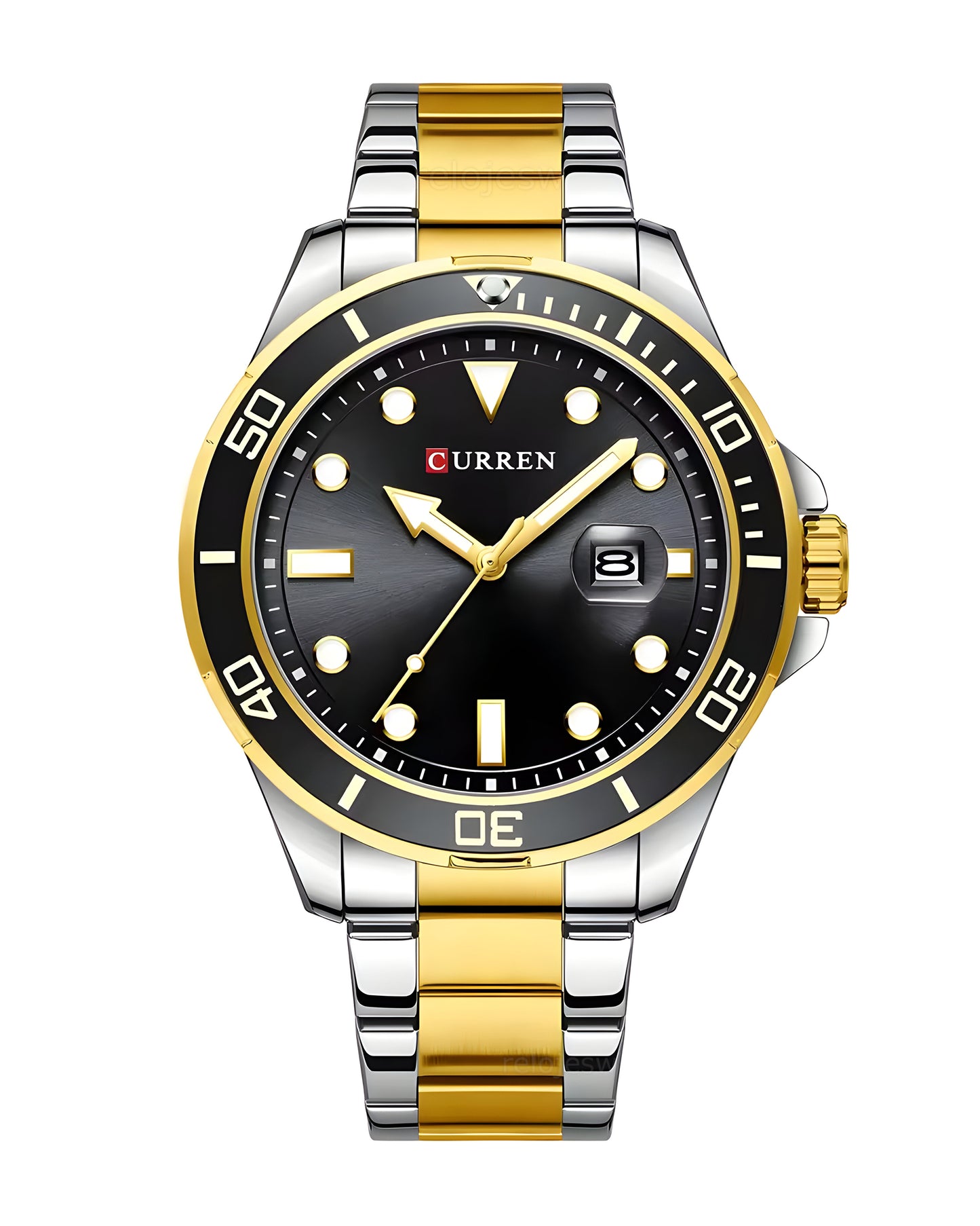 Reloj Curren Hombre Plateado y Dorado CU8388-BINE