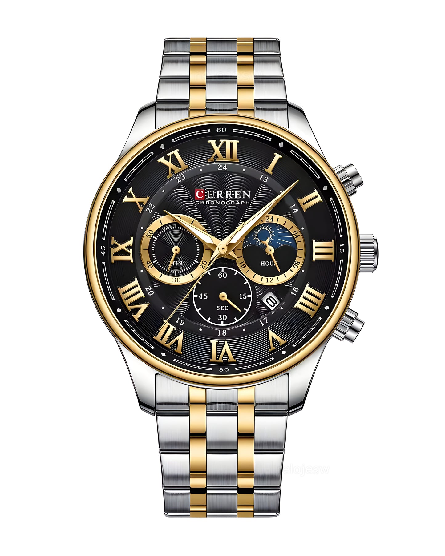 Reloj Curren Hombre Original Plateado y Dorado CU8427-BINE