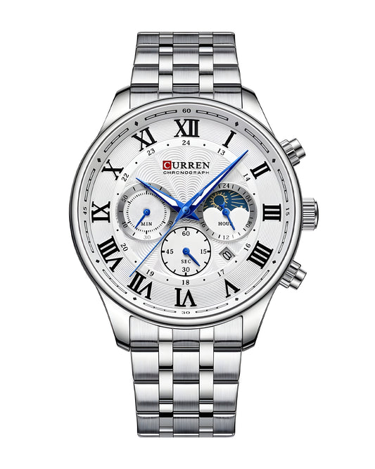 Reloj Curren Hombre Plateado CU8427-PLBL