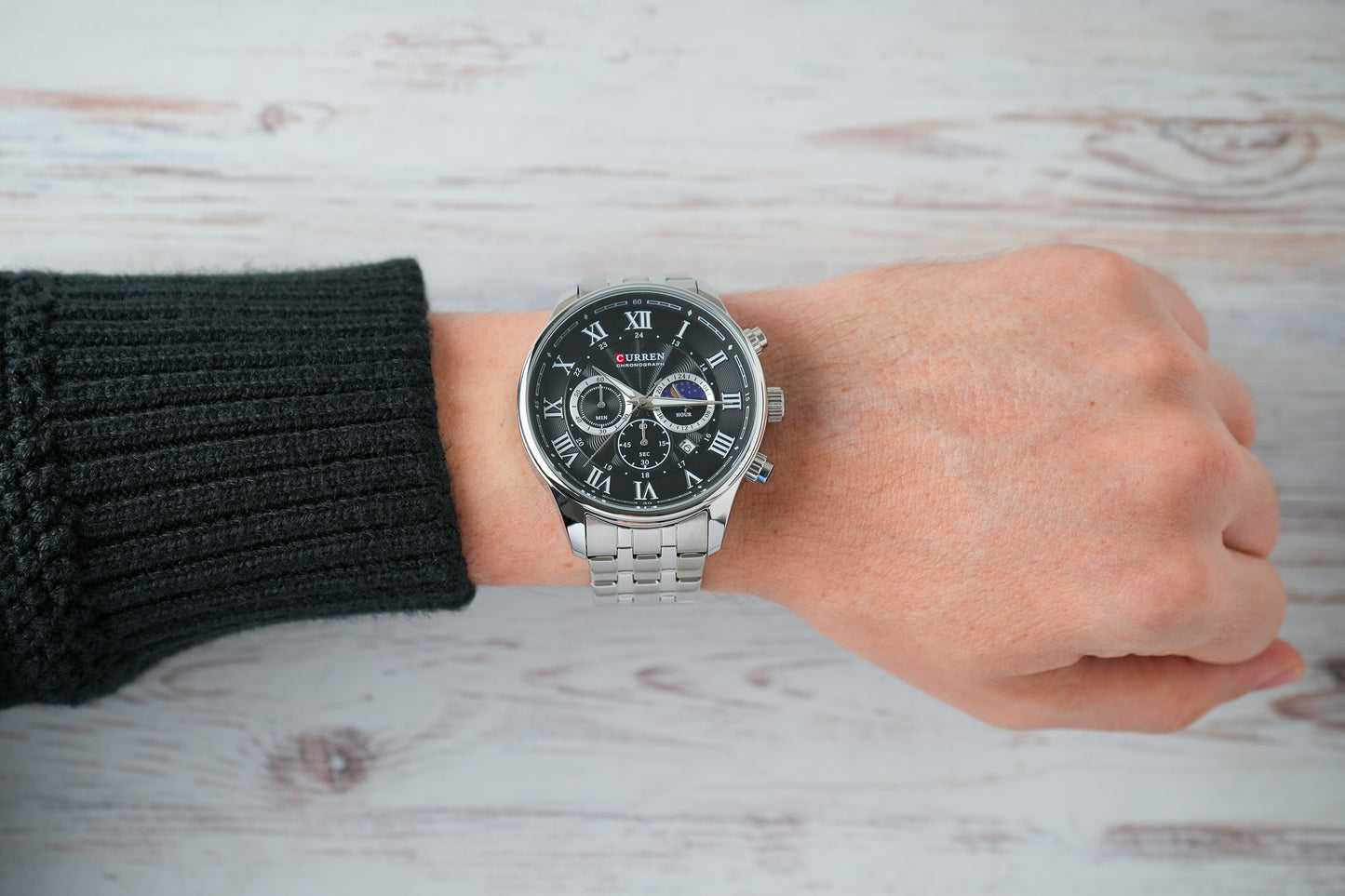 Reloj Curren Hombre Original Plateado CU8427-PLNE