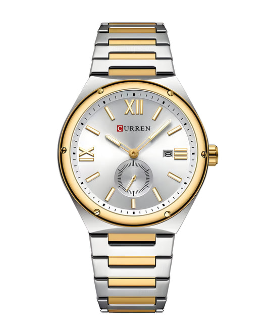 Reloj Curren Hombre Plateado y Dorado CU8471-BIBL