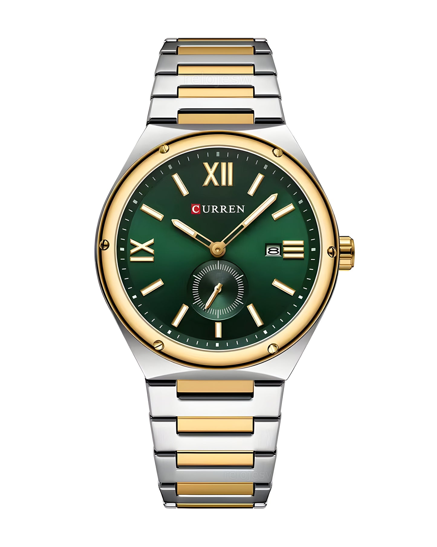 Reloj Curren Hombre Original Plateado y Dorado CU8471-BIVE