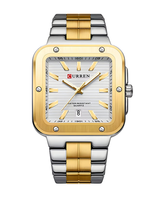 Reloj Curren Hombre Plateado y Dorado CU8479-BIBL