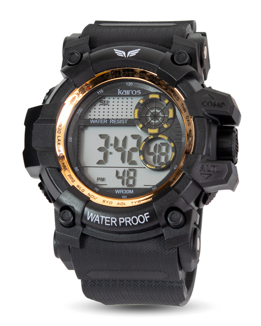 Reloj Kairos Hombre Negro Oro Rosa DM1313-NEOR
