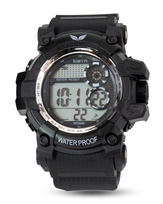 Reloj Kairos Hombre Negro Plateado DM1313-NEPL