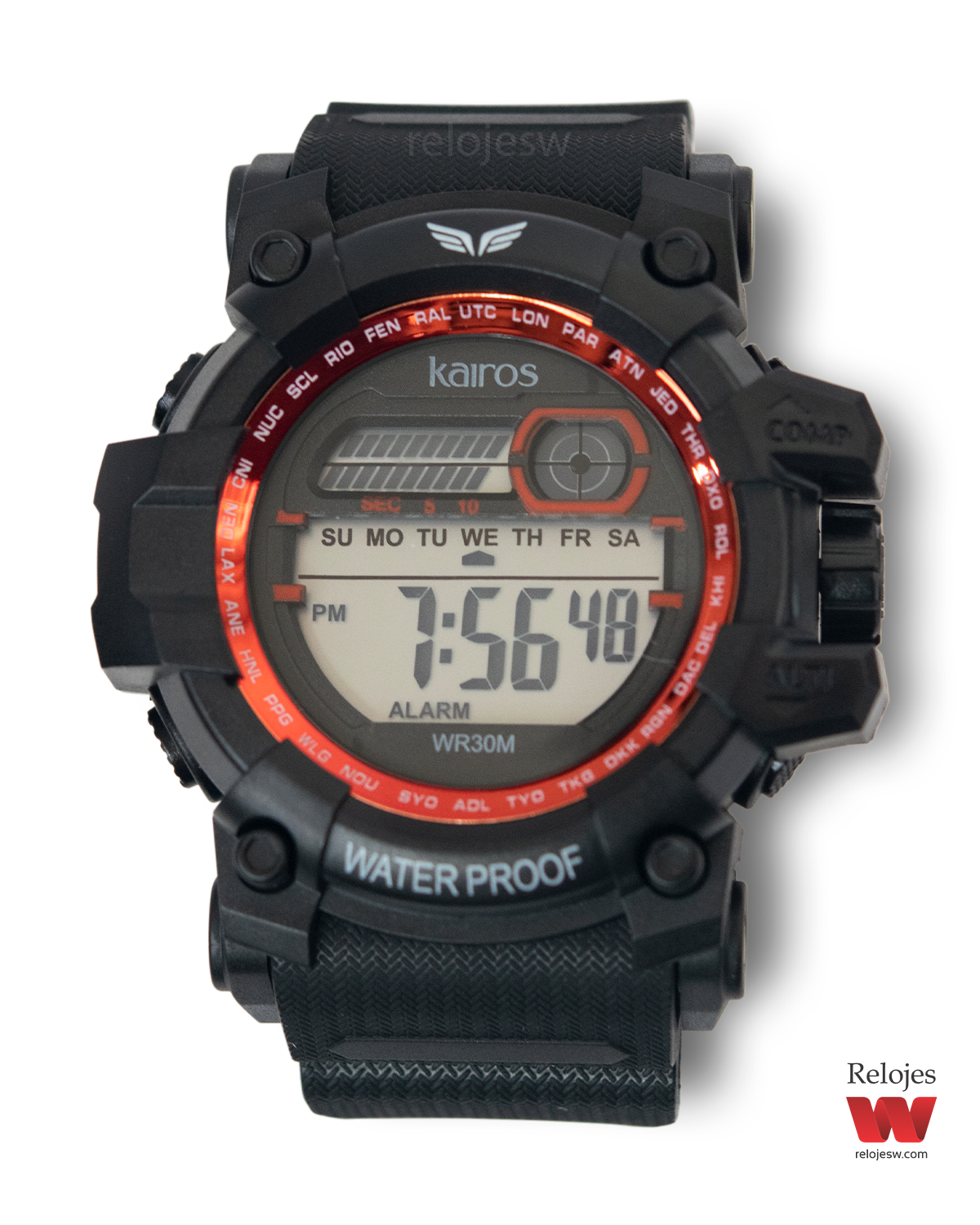 Reloj Kairos Hombre DM1314 Negro Rojo