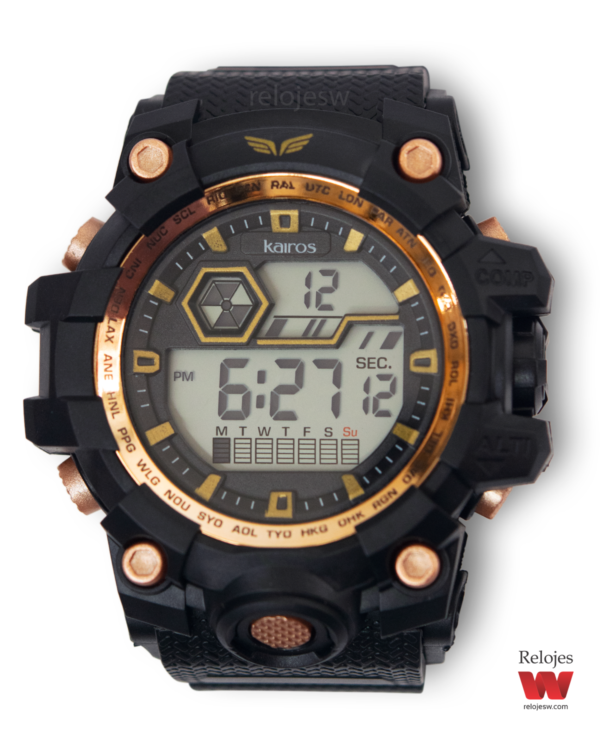 Reloj Kairos Hombre DM1623 Negro Oro Rosa