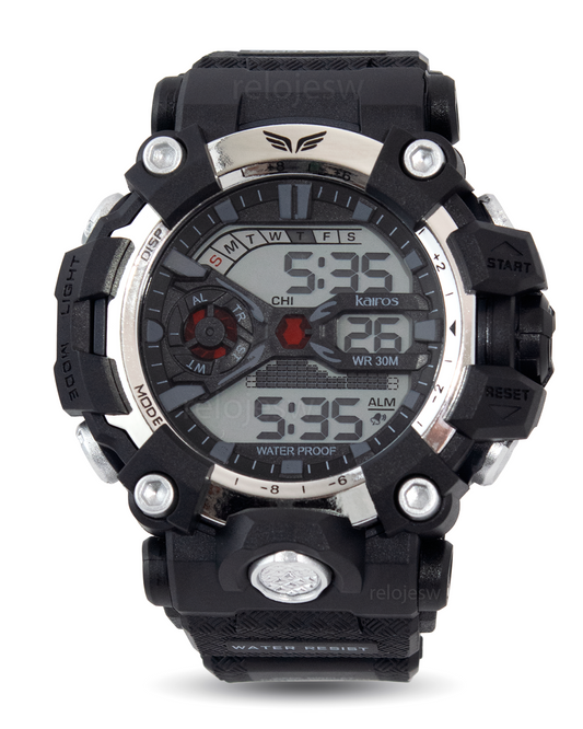 Reloj Kairos Hombre Negro Plateado DM1909B-NEPL