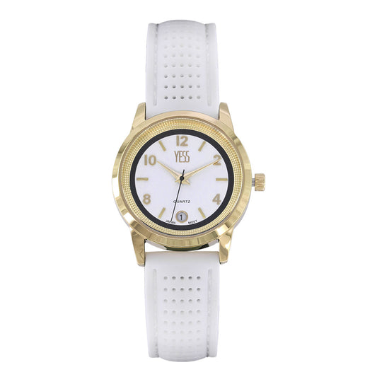 Reloj Yess Mujer Blanco Dorado EA3242-1
